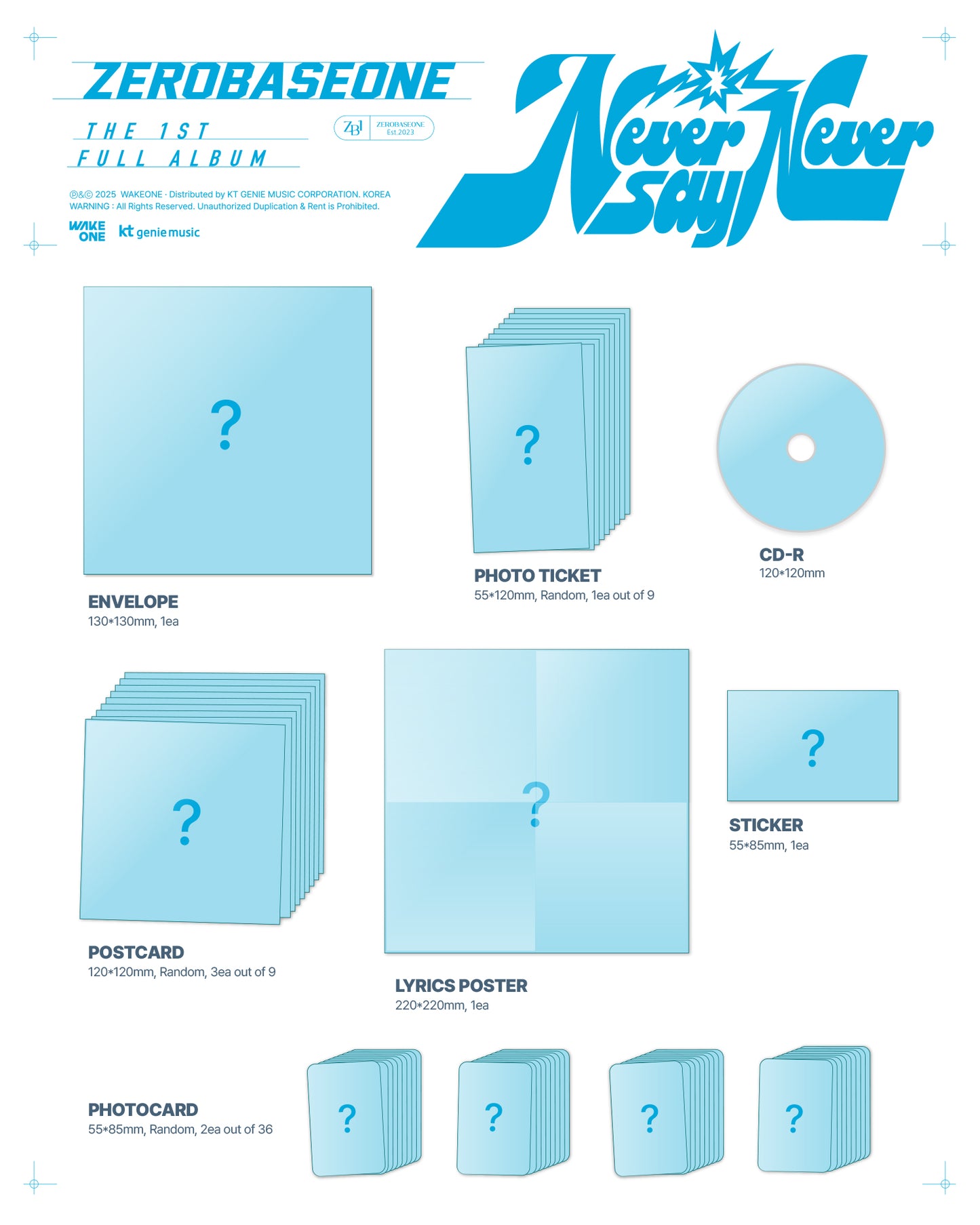 ZEROBASEONE THE 1ST FULL ALBUM [NEVER SAY NEVER]